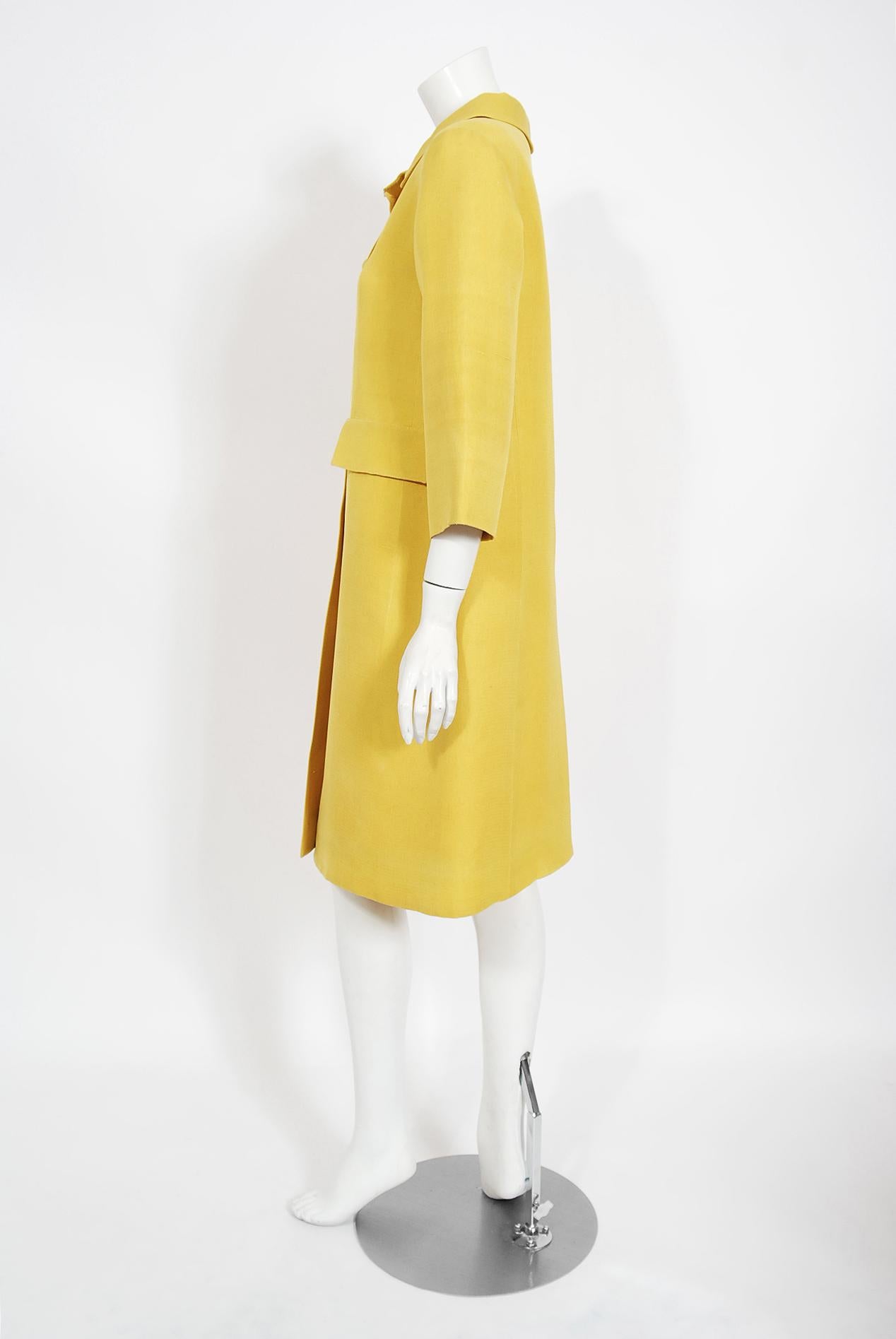 Vintage 1965 Christian Dior Haute Couture Yellow Zsa Zsa Gabor Owned Jacket 1