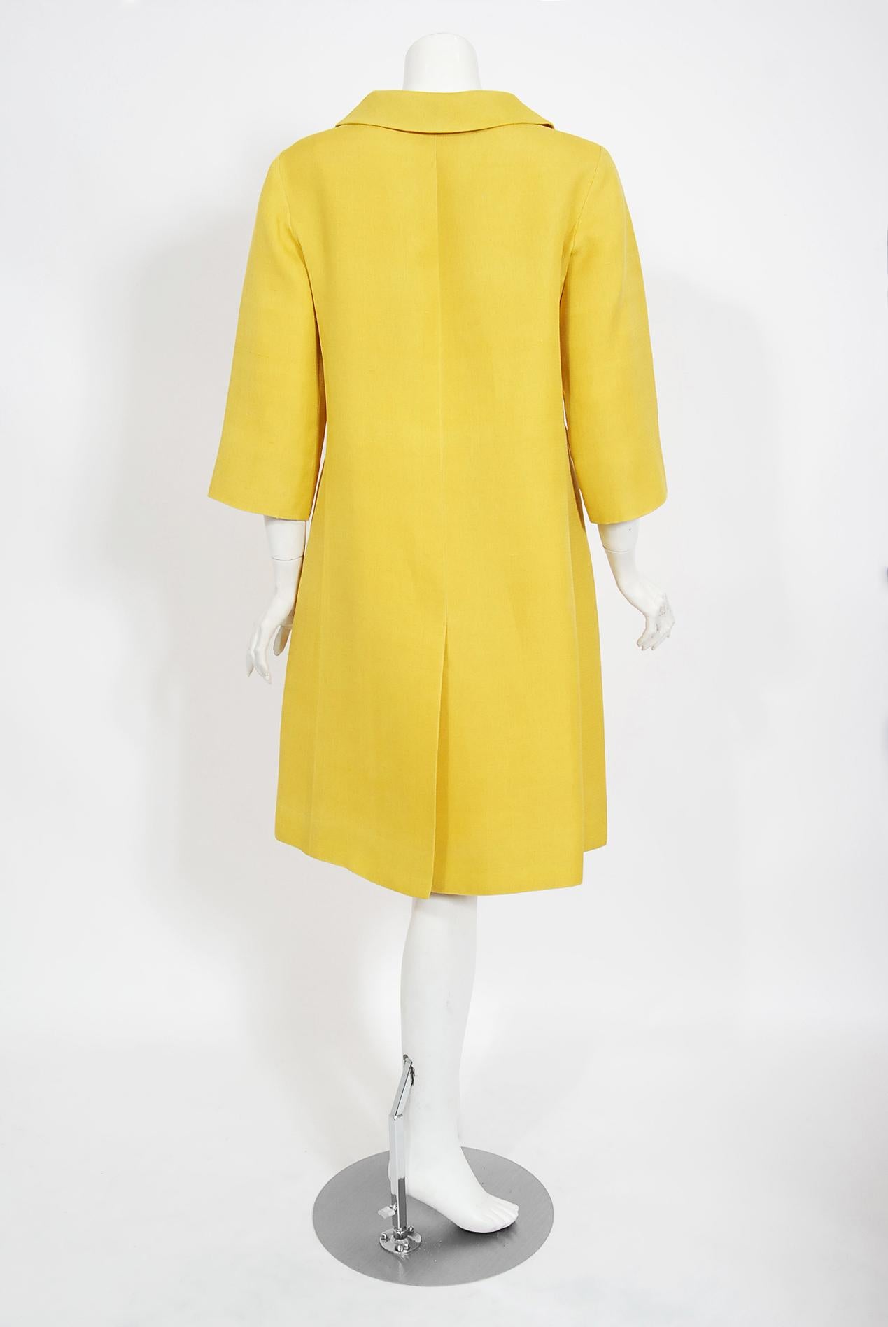 Vintage 1965 Christian Dior Haute Couture Yellow Zsa Zsa Gabor Owned Jacket 3