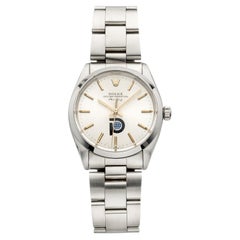 Vintage 1965 Rolex Air-King 5500 Steel Silver Pool Intairdril Dial Auto 34mm