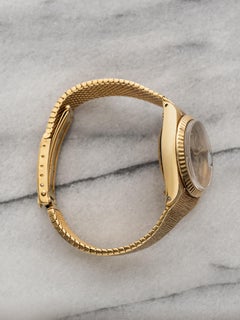 Vintage 1965 Rolex Datejust 6517 18K Yellow Gold Automatic Buckley Dial