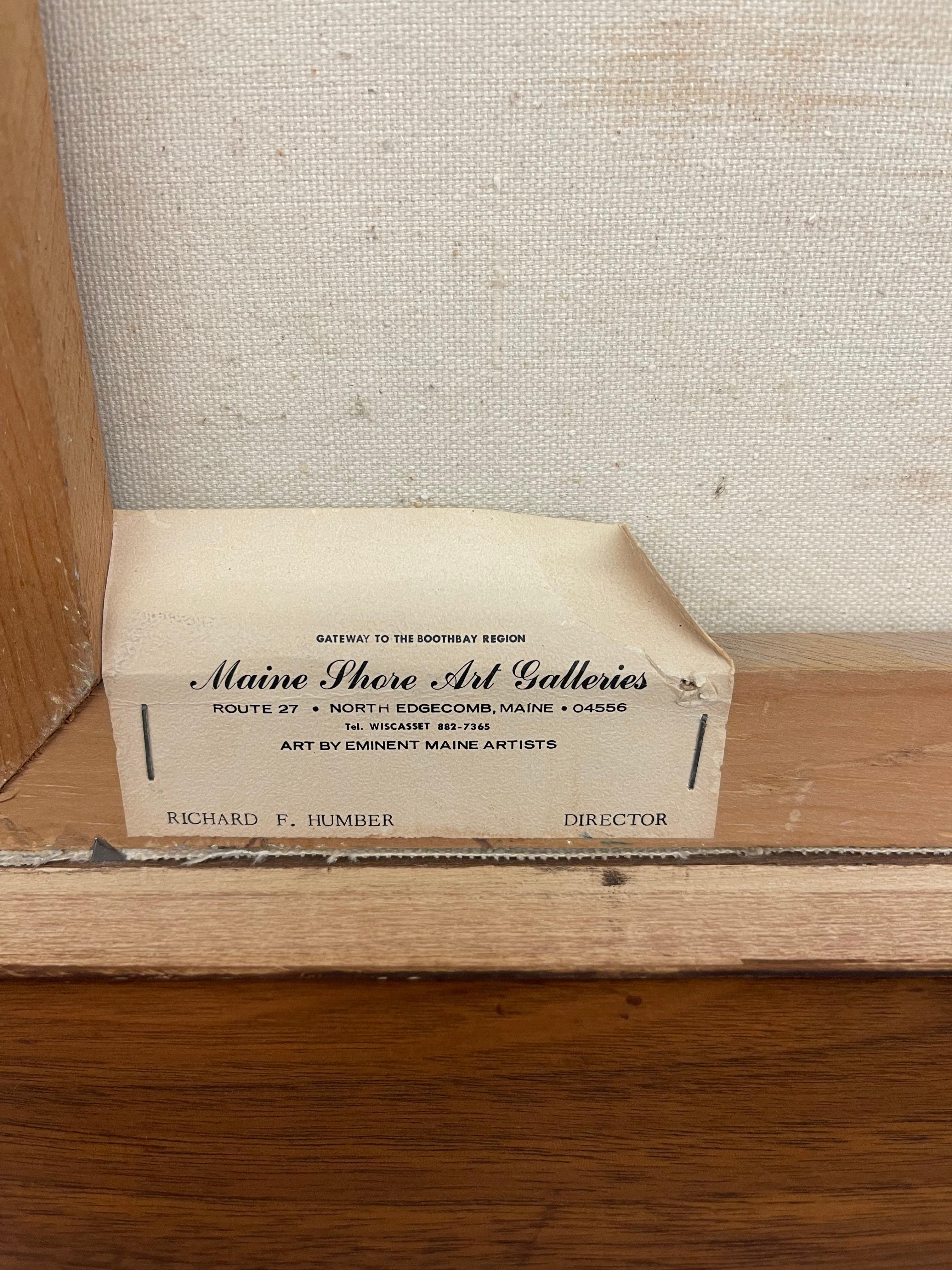 Quadro d'epoca del 1965 con paesaggio marino di R. Hasenfus - Maine Shore Art Galleries in vendita 4