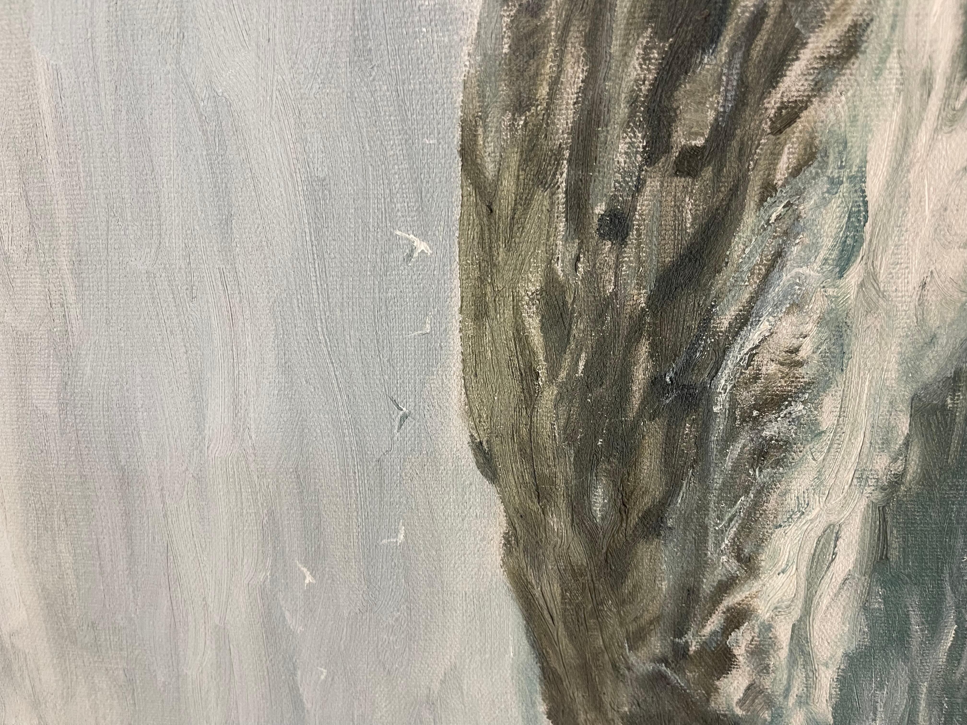 Legno Quadro d'epoca del 1965 con paesaggio marino di R. Hasenfus - Maine Shore Art Galleries in vendita