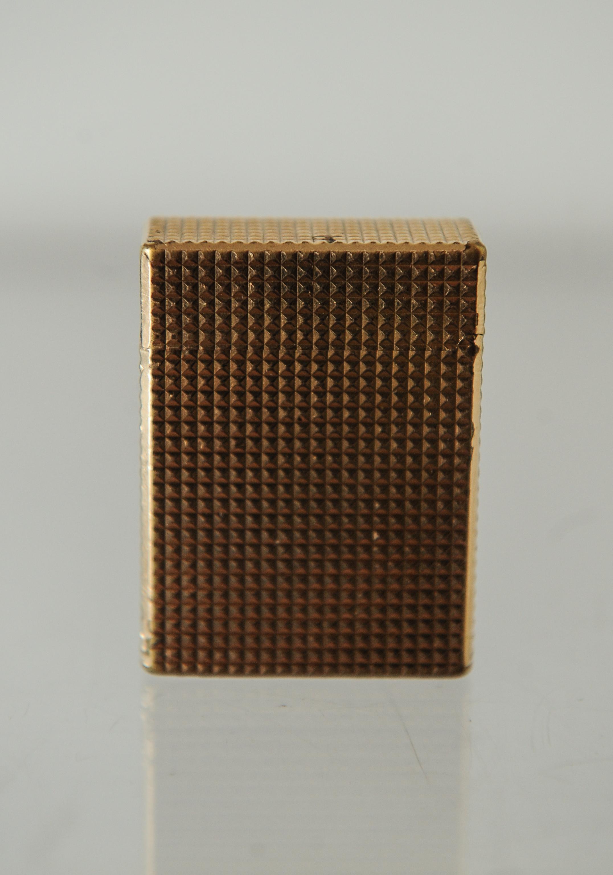 Mid-20th Century Vintage 1965 ST Dupont Paris Gold-Plated Lighter in Original Box For Sale