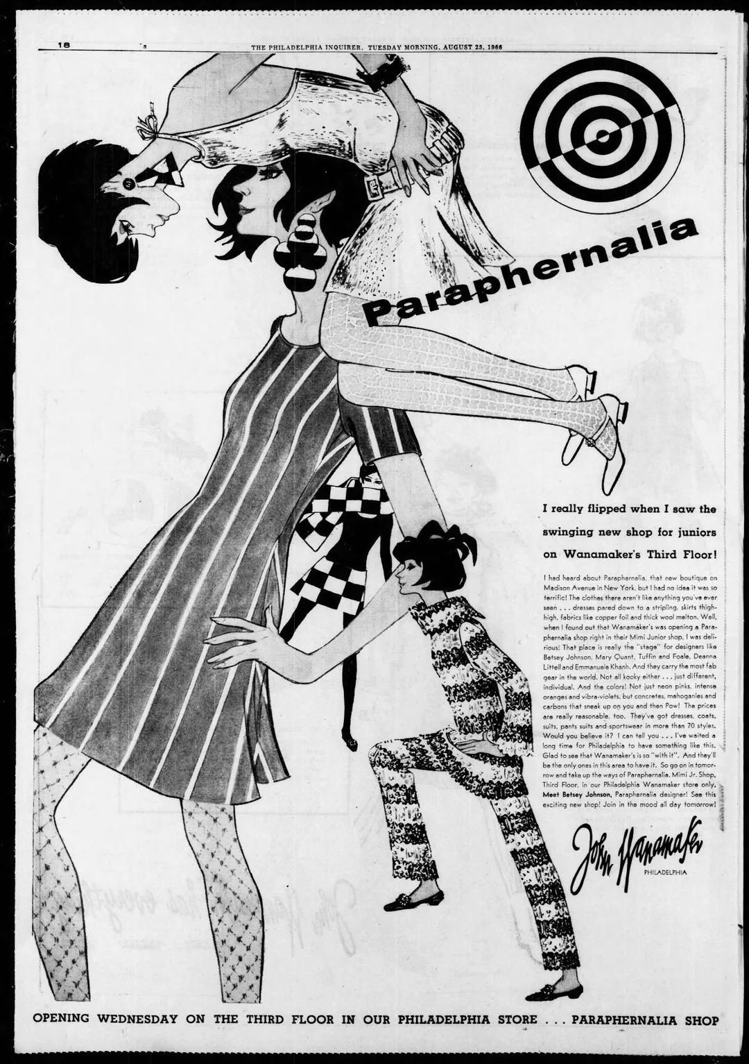 Vintage 1966 Betsey Johnson für Paraphernalia Dokumentierte Pailletten Mod Mini Kleid im Angebot 12