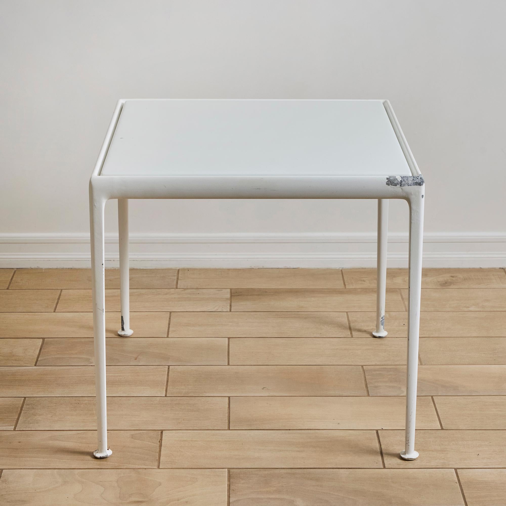 Métal Table de salle à manger carrée d'extérieur Richard Schultz pour Knoll, 1966 en vente