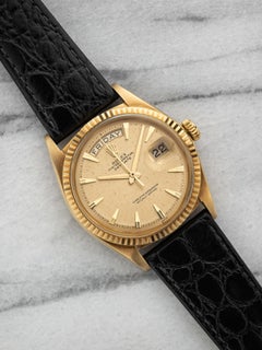 Vintage 1966 Rolex Day-Date 1803 18K YG Champagne Claw Dial Automatic 36mm