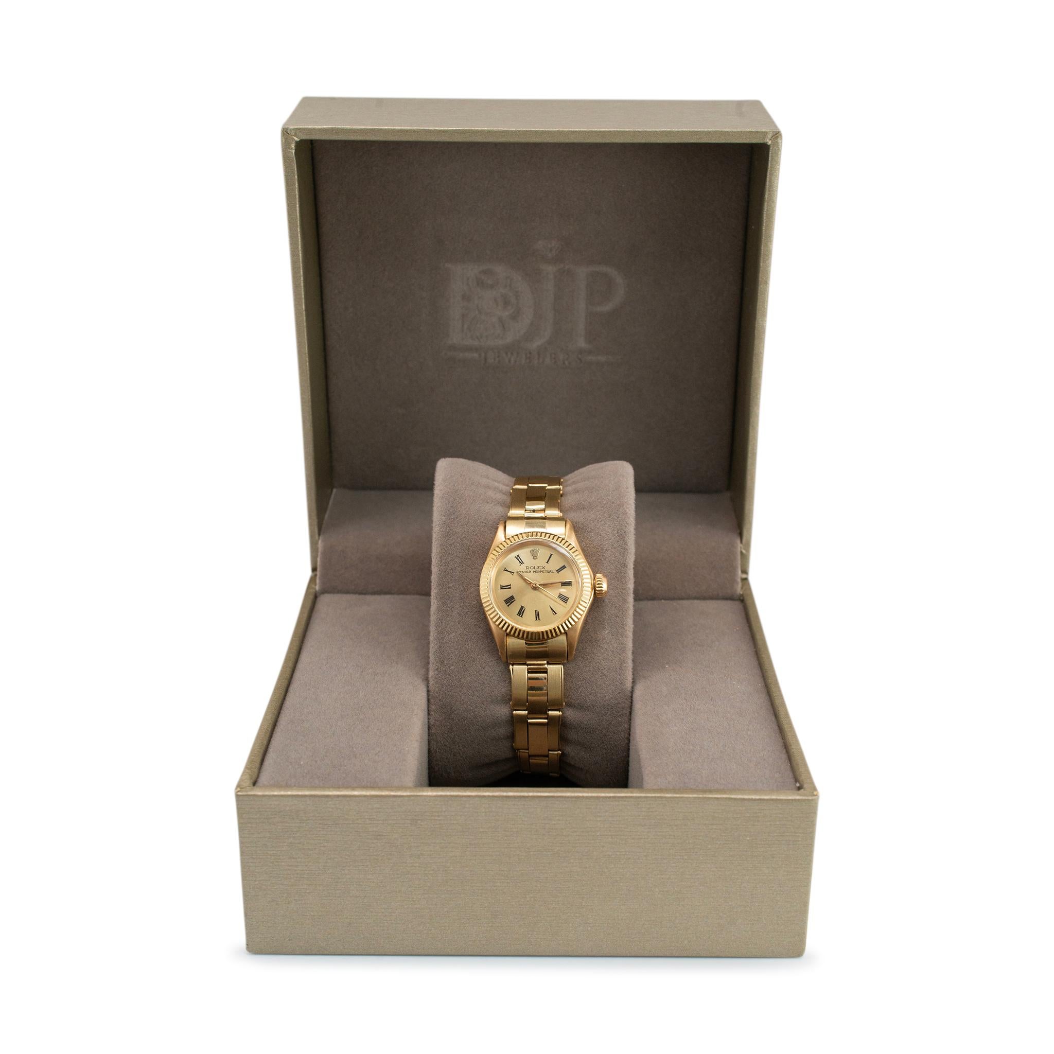 Vintage 1966 Rolex Oyster Perpetual 24MM 6615 Oyster 14K Yellow Gold Watch 4