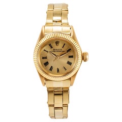 Vintage 1966 Rolex Oyster Perpetual 24MM 6615 Oyster 14K Yellow Gold Watch
