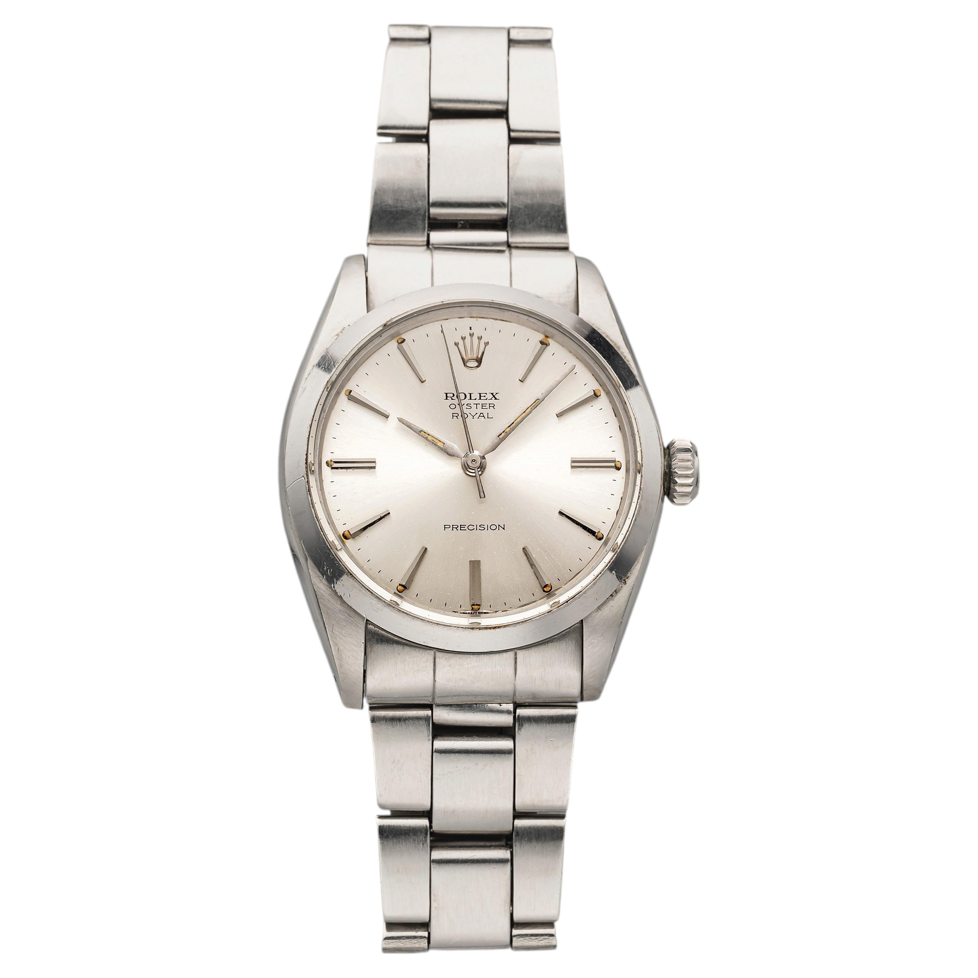 Vintage 1966 Rolex Oyster Royal 6426 Stainless Steel Silver Dial Manual 34mm