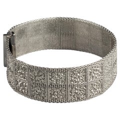 Vintage 1967 CHRISTIAN DIOR Mesh Silver Bracelet