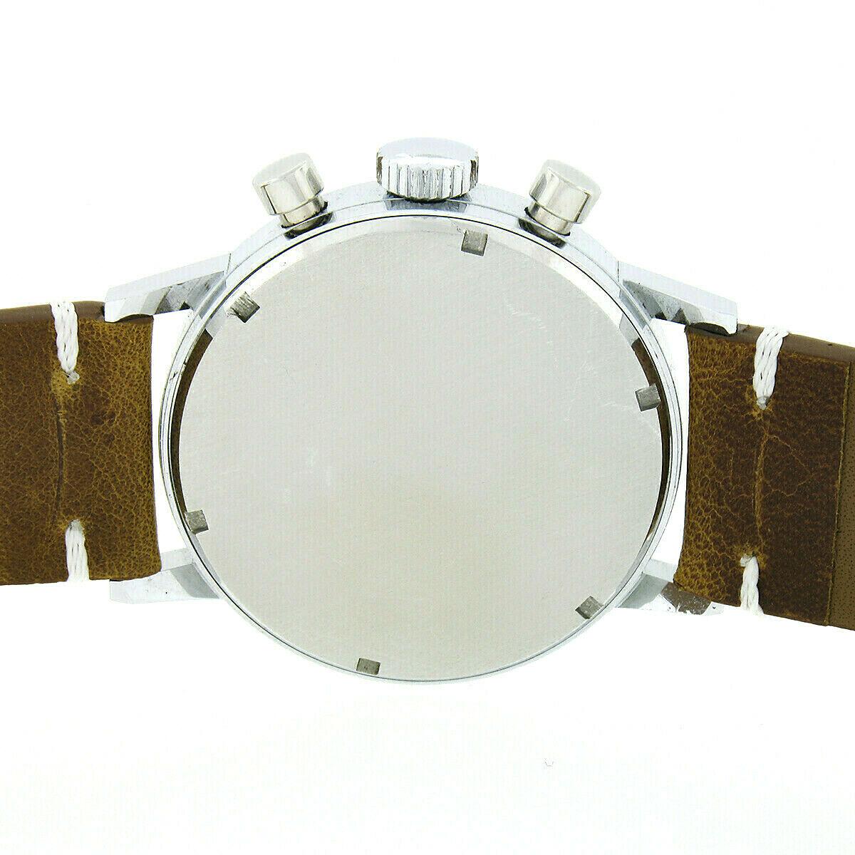 Men's Vintage 1967 Heuer 7721 Manual Chronograph Wrist Watch Valjoux 7730 w/ Mint Case
