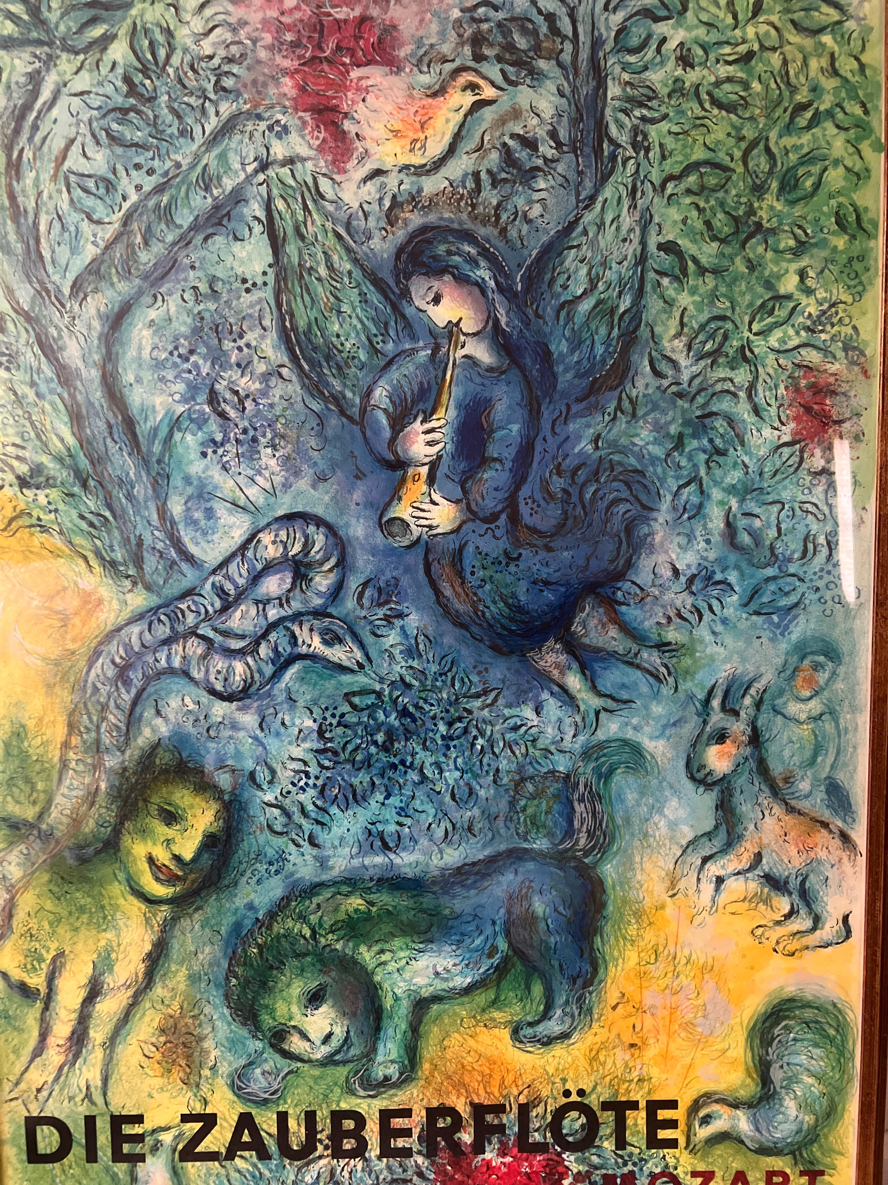 Vintage 1967 Marc Chagall Metropolitan Opera - Die Zauberflote Mozart Poster For Sale 2