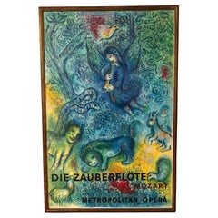 Vintage 1967 Marc Chagall Metropolitan Opera - Die Zauberflote Mozart Poster, Vintage