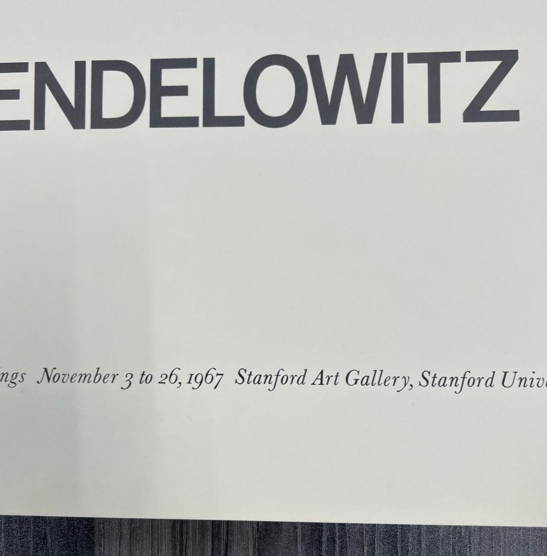 Affiche vintage de l'exposition Mendelowitz à l'université de Stanford, 1967 Bon état - En vente à Seattle, WA