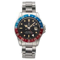 Vintage 1967 Rolex GMT-Master "Pepsi" Steel 1675 Auto Black Patina 40mm