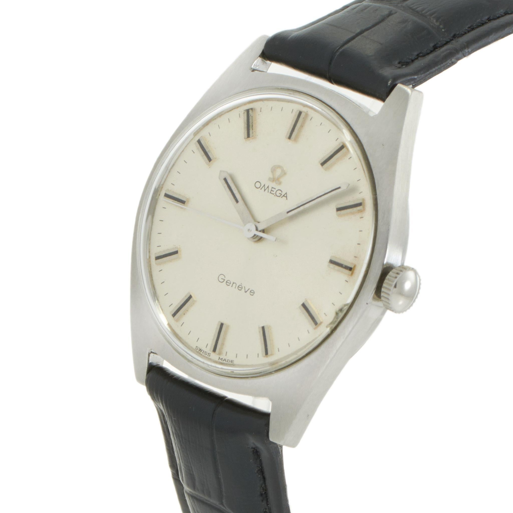 Vintage 1968 Omega Genève Ref. 135.041 - Viento manual Cal. 601 en venta 1