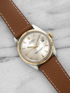 Vintage 1968 Rolex Datejust 36 1601 Steel & 18K YG Auto Silver 36mm