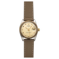 Vintage 1968 Rolex Oyster Perpetual Date 1505 Two-Tone Champagne Dial Auto 34mm