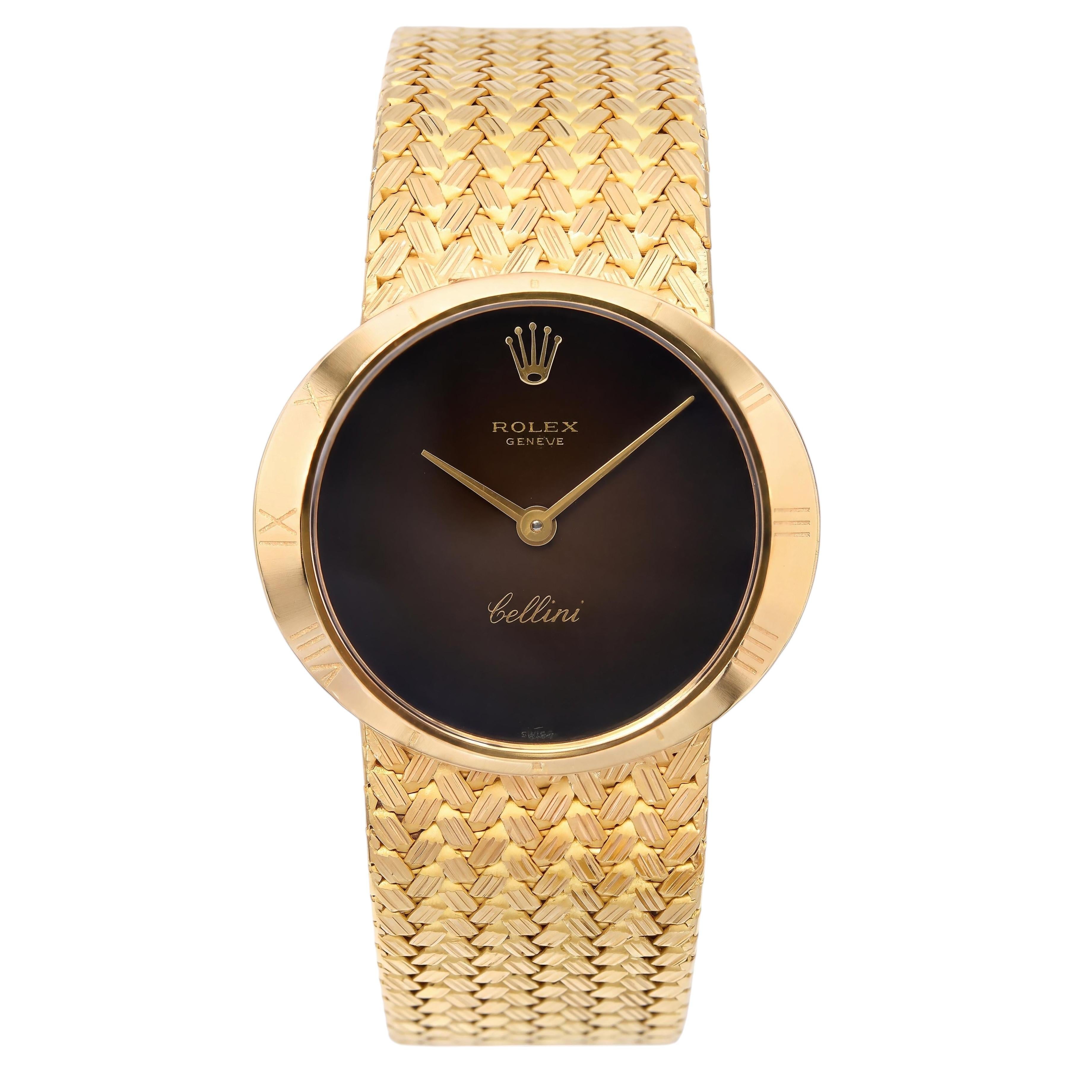 Orologio Rolex Cellini vintage del 1969 in oro giallo 18 carati con quadrante "Vignette", rif. 3818