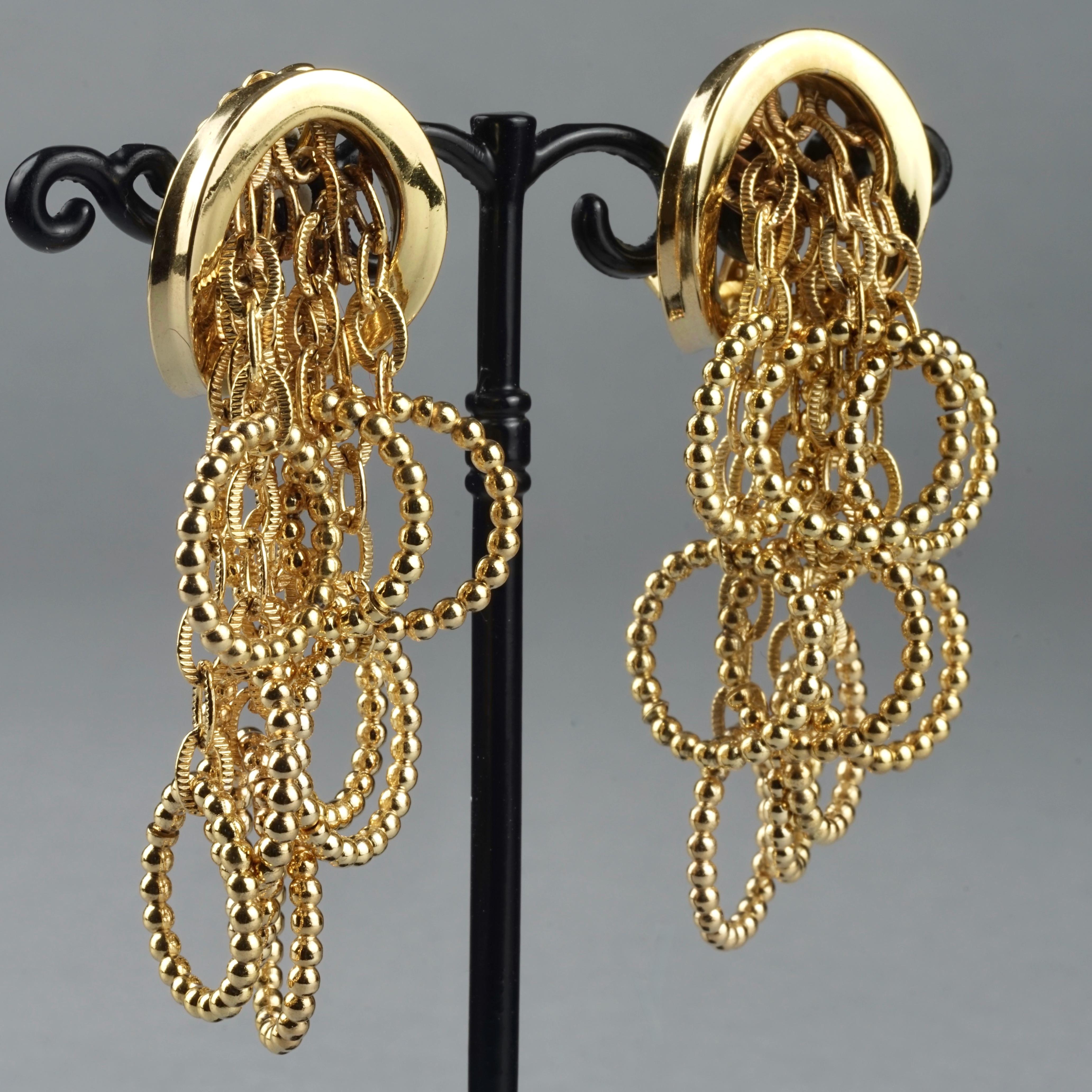 dior gold dangle earrings