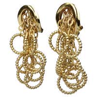 Gorgeous Christian Dior crystal dangling earrings 90s at 1stDibs