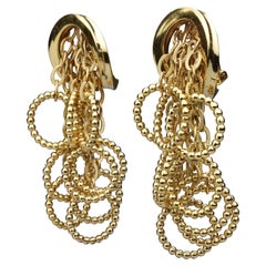 Vintage 1969 CHRISTIAN DIOR Cascading Hoop Dangling Earrings