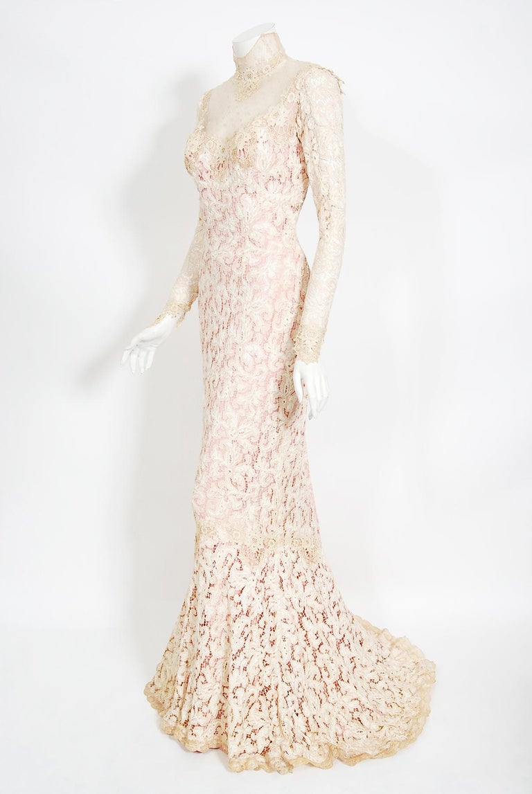 slim fit dress slacks Belle Epoque Inspired Golden Beaded Silk Evening Gown With Pearls / XS   Xtabay Vintage
