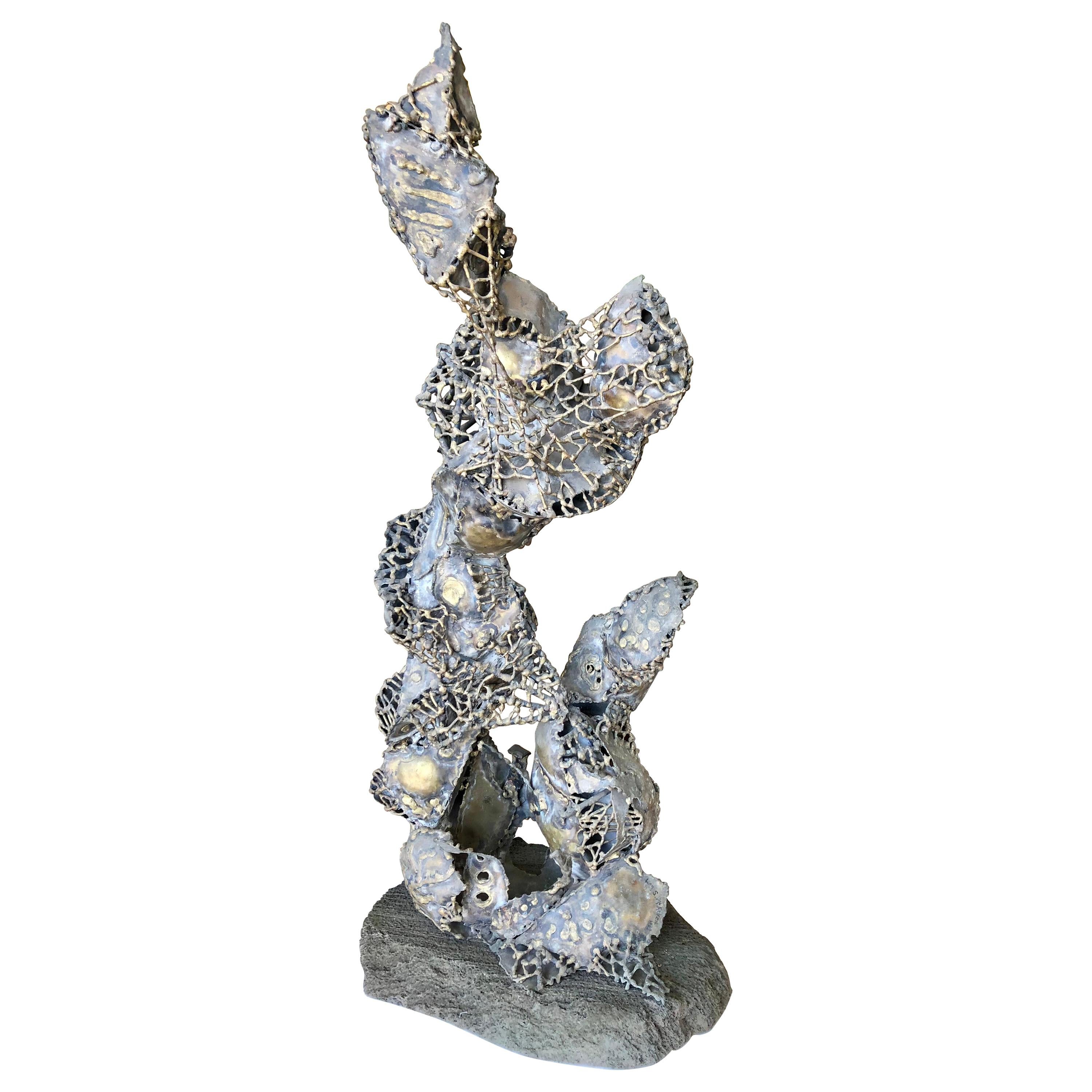 Grande scultura astratta brutalista vintage del 1969 di William Williams McKenzie