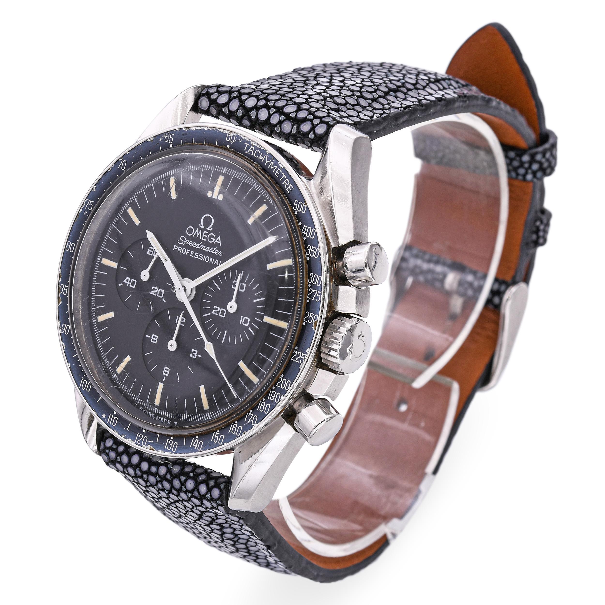 Vintage Omega Speedmaster Professional Herrenuhr, ein legendärer Zeitmesser, der aufgrund seiner Geschichte mit NASA-Weltraummissionen als 