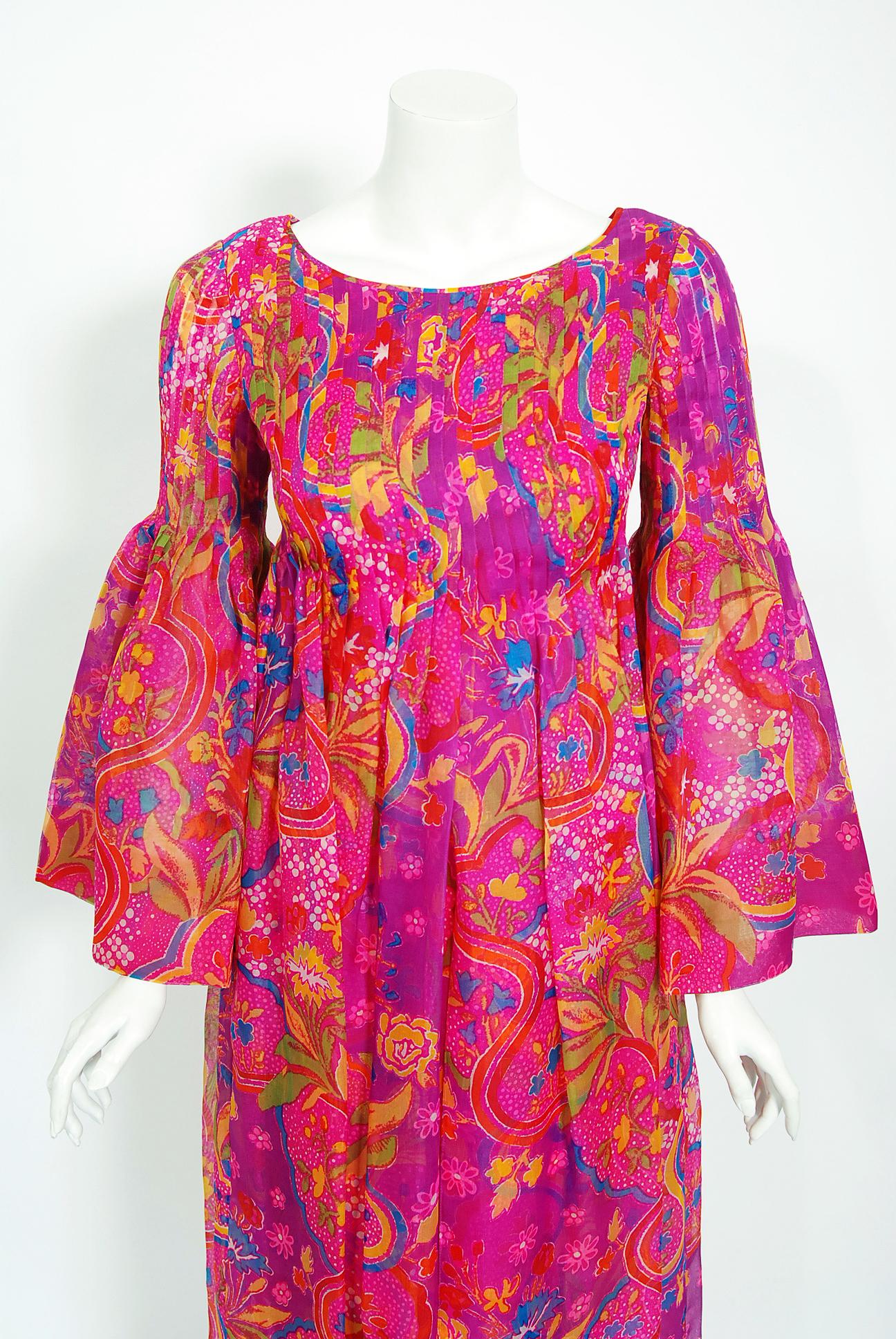 pink psychedelic dress
