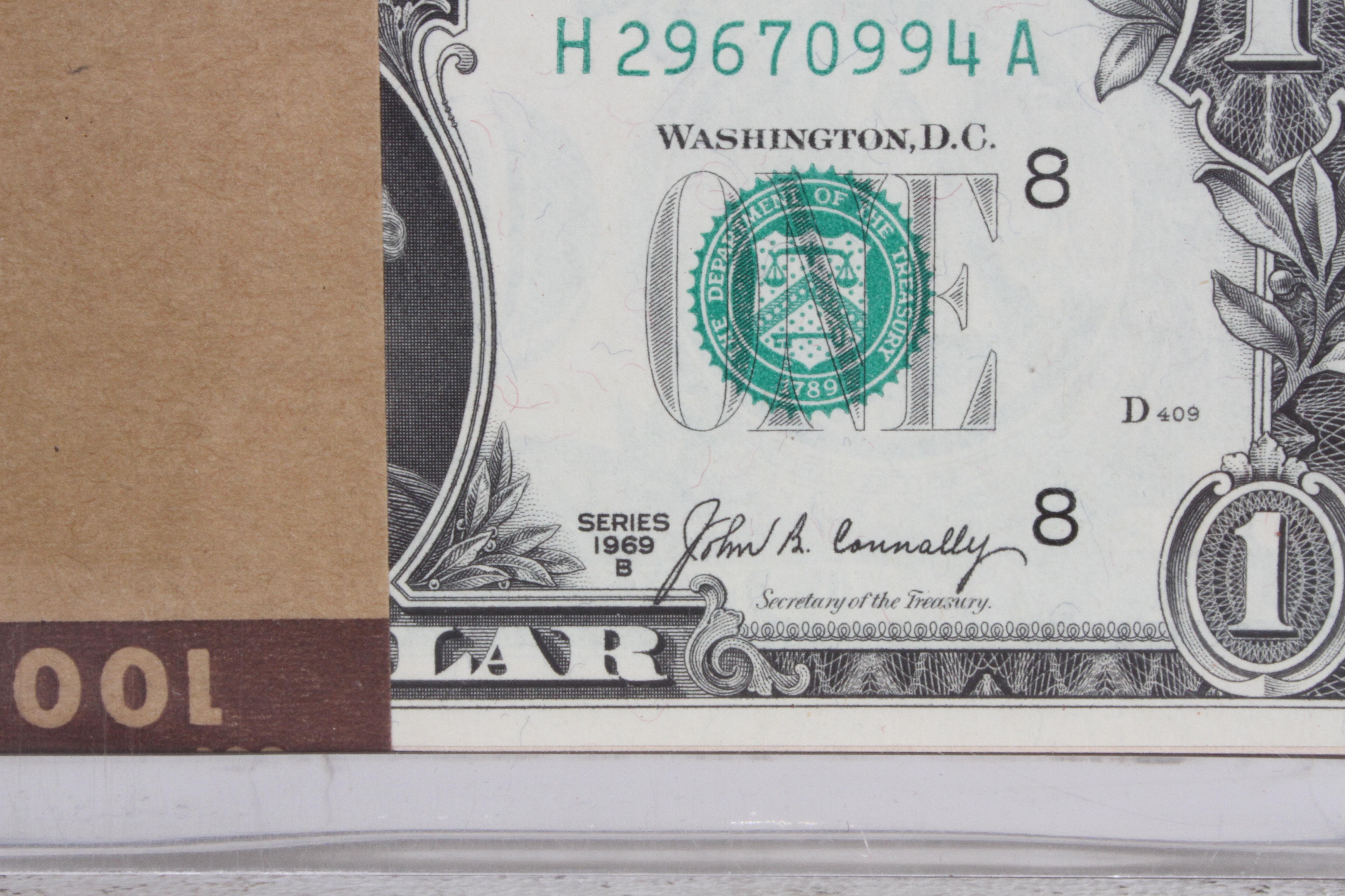 Vintage 1969 Pop Art Illusion, Stacks of 500 One Dollar Bills Lucite Sculpture 2