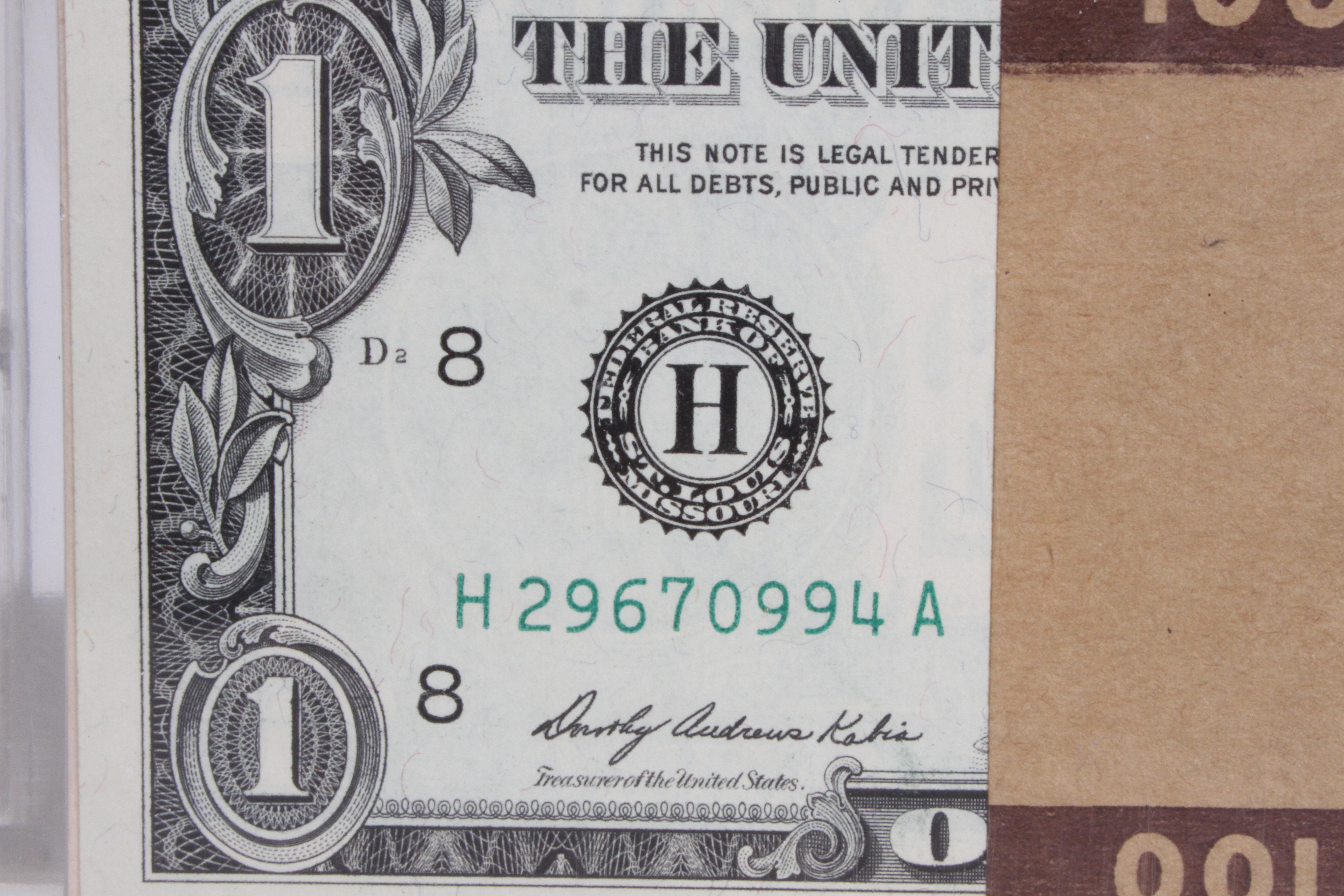 Vintage 1969 Pop Art Illusion, Stacks of 500 One Dollar Bills Lucite Sculpture 4
