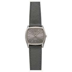 Vintage 1969 Rolex Cellini 3805 18K White Gold Manual Wind Grey Sunburst Dial
