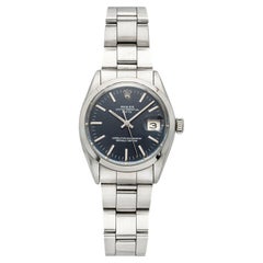 Vintage 1969 Rolex Oyster Perpetual Date 1500 Steel Blue Dial Auto 34mm