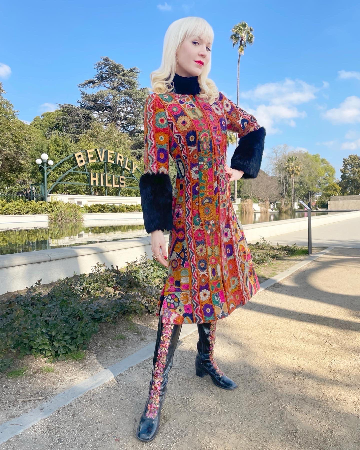 An ultra rare and highly coveted Thea Porter Couture ‘Samawa’ colorful woven wool coat dating back to her fall-winter 1969 collection. An example of this gorgeous garment can be found in the book 'Thea Porter: Bohemian Chic' by Laura McLaws Helms