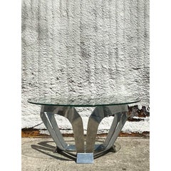 Vintage 1970 Aluminum Coffee Table After Knut Hestergberg
