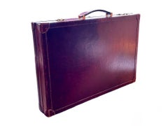 Vintage 1970 Burgundy Backgammon Rare Etienne Aigner Handmade Soft Leather Set