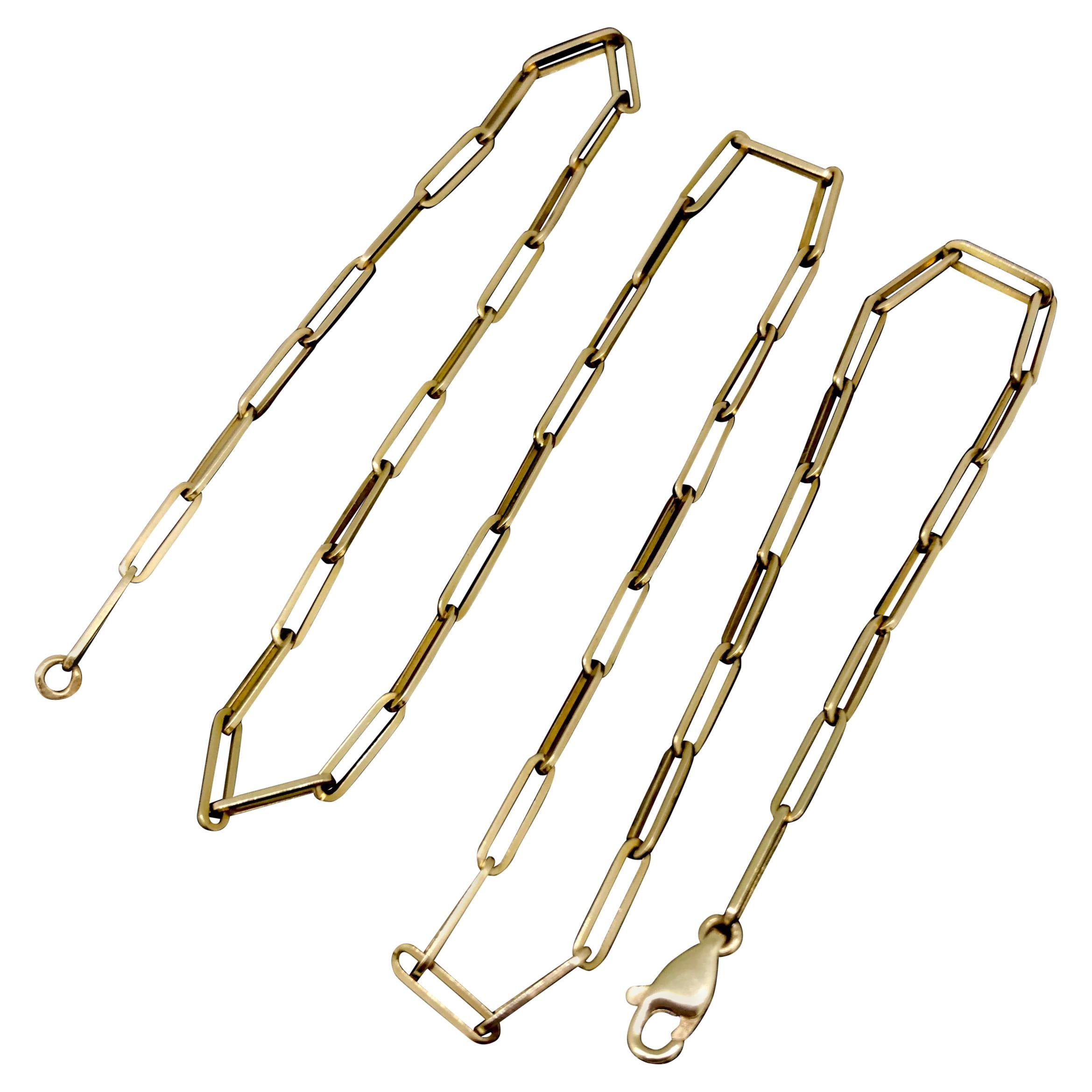 Vintage 1970 Dinh Van Maillon Yellow Gold Necklace