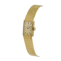 Vintage 1970 Jaeger-LeCoultre Club 18KT Gold Rectangular Bracelet Watch