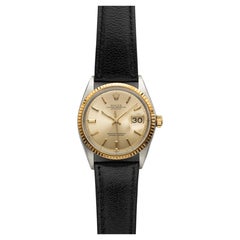 Vintage 1970 Rolex Datejust 1601/3 Two-Tone Champagne Stick Dial Auto 36mm