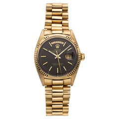 Vintage 1970 Rolex Day-Date 1803 18K YG Brown Dial Automatic 36mm