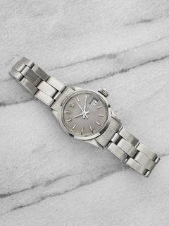 Vintage 1970 Rolex Lady Datejust 6516 Steel Grey Sunburst Dial Automatic 26mm