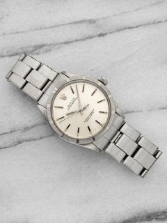 Vintage 1970 Rolex Oyster Perpetual 1007 Stainless Steel Silver Dial Auto 34mm