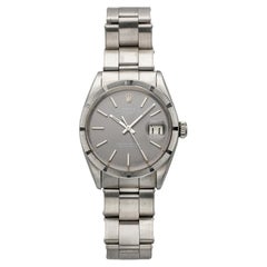 Vintage 1970 Rolex Oyster Perpetual Date Stahl 1501 Auto Silver Index 34mm