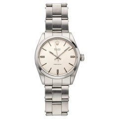 Vintage 1970 Rolex Oyster Precision 6426 Stainless Steel Silver Dial Manual 34mm