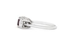 Vintage 1970s 0.90 Carat Round Cut Ruby and 1.60 Carat Diamond Ring