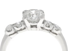 Vintage 1970s 1.21 Carat Diamond and Platinum Engagement Ring