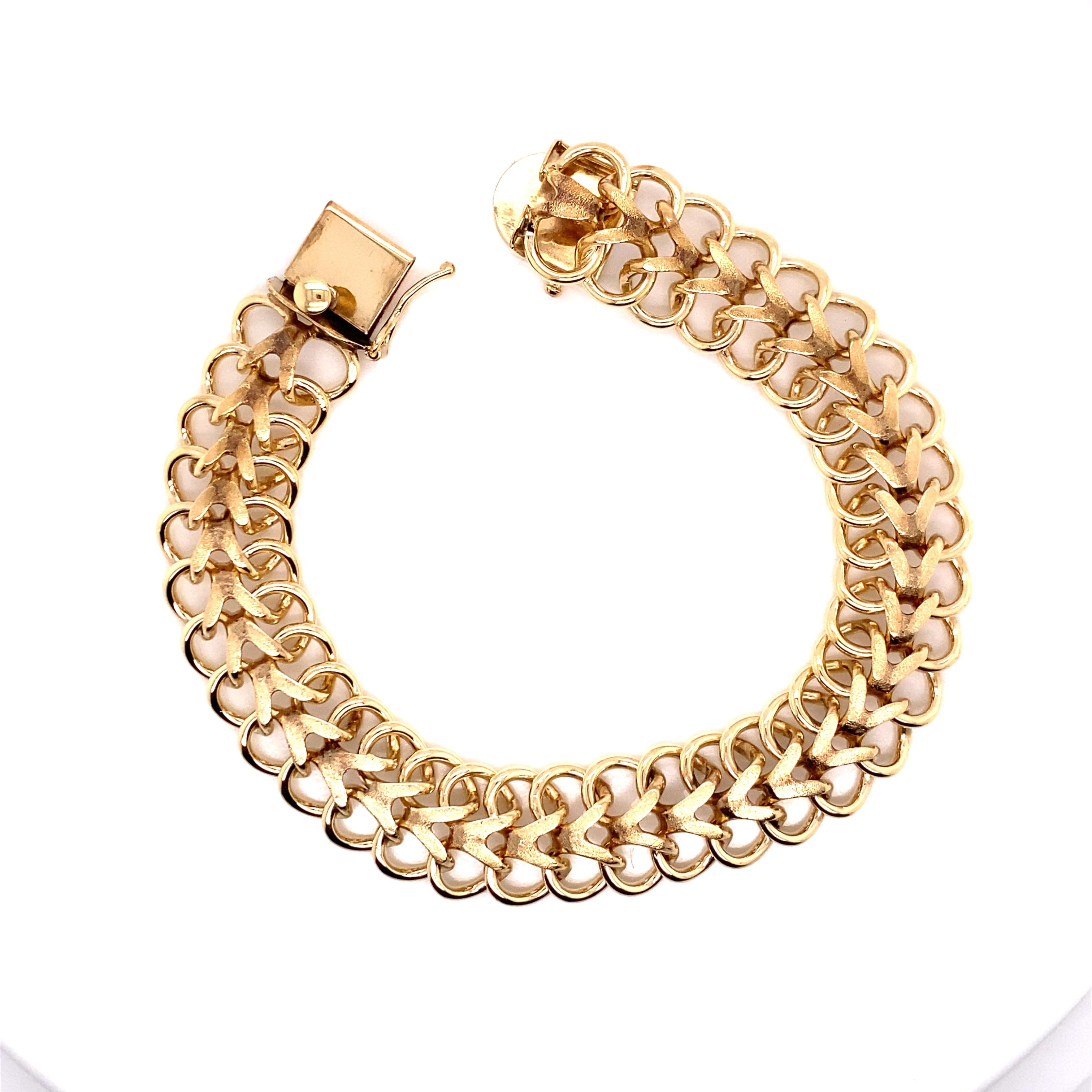 vintage gold charm bracelet 1970s