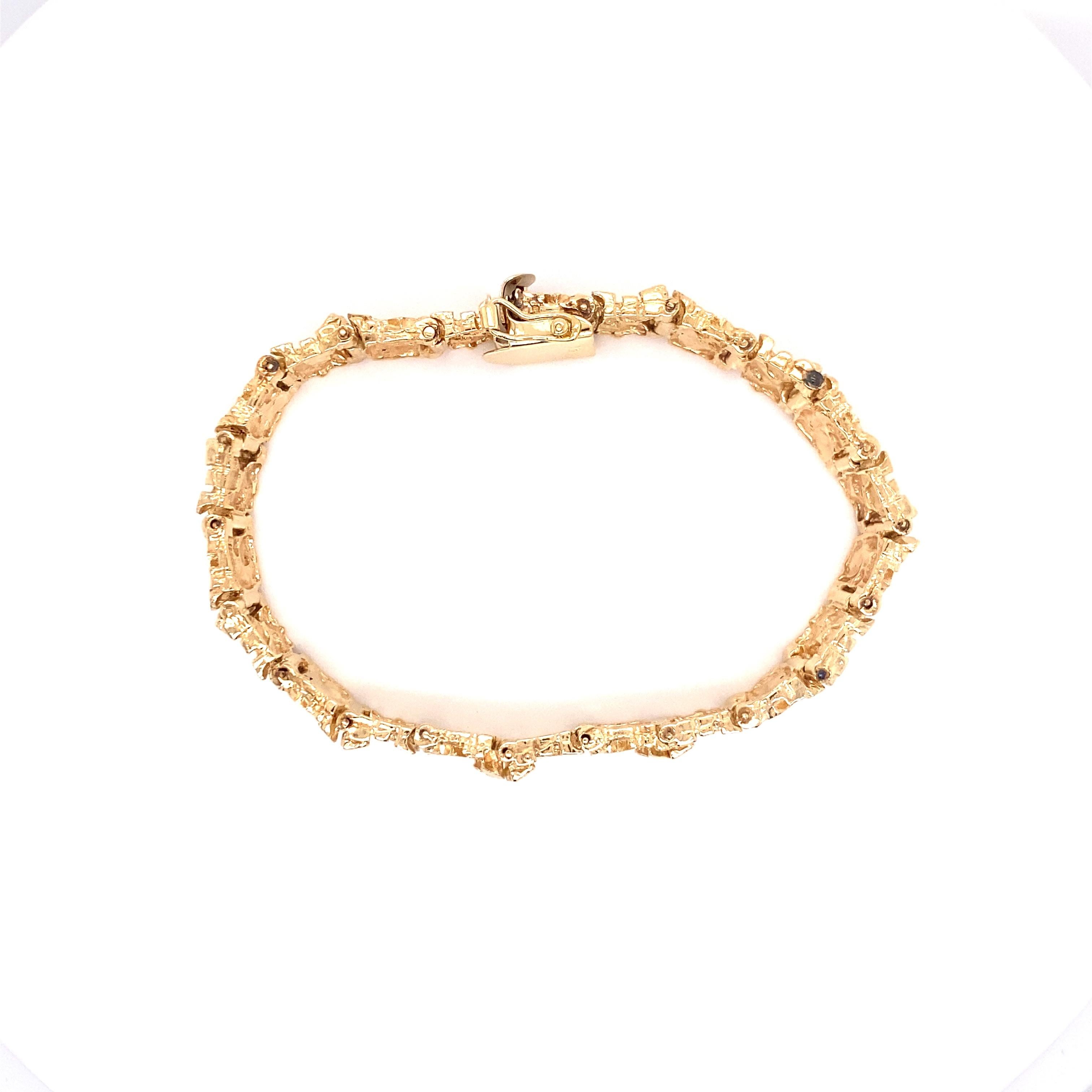 gold nugget bracelet 14k