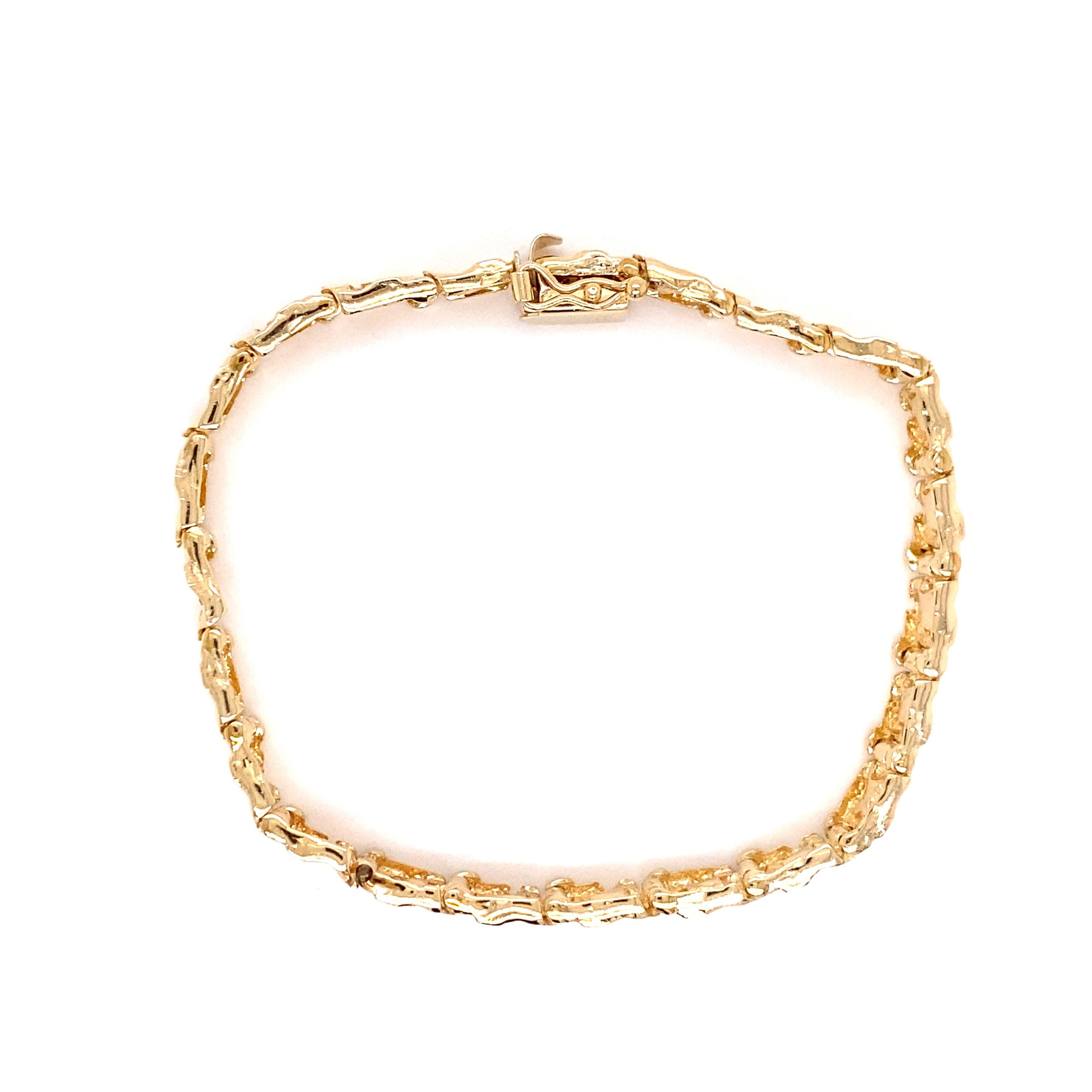 women's gold nugget bracelet